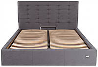 Ліжко Двоспальне Richman Еріка 160 х 200 см Місті Dark Grey З підіймальним механізмом і нішею для білизни