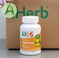 California Gold Nutrition, жевательная добавка с магнием для детей, со вкусом вишни, 90 вегетарианских таблето
