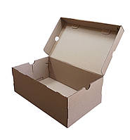 Коробка для обуви бурая 335х255х130 мм микрогофрокартон крафт обувная коробка