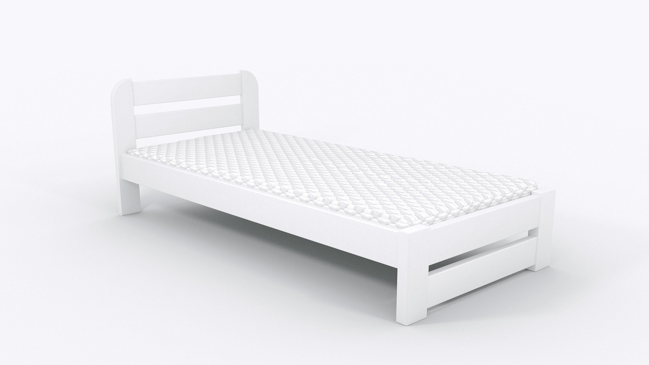 Ліжко односпальне з дерева сосна 80*190 Престиж MECANO колір Білий 20MKR09