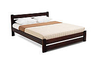 Двоспальне ліжко MECANO з дерева сосна 160 x 190 Престиж Темний горіх 19MKR011