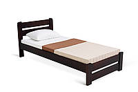 Ліжко односпальне з дерева сосна 80*200 Престиж MECANO колір Темний горіх 20MKR07