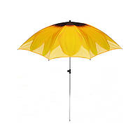 Пляжна парасолька від сонця велика з нахилом Stenson "Подосонух" 2 м Жовта