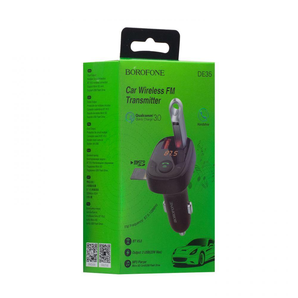FM-трансмітер Borofone DE35 Soaring QC3.0 Bluetooth V5.0, фото 1
