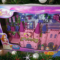 Игровой набор для девочки Замок с мебелью каретой и фигурками со светом и музыкой