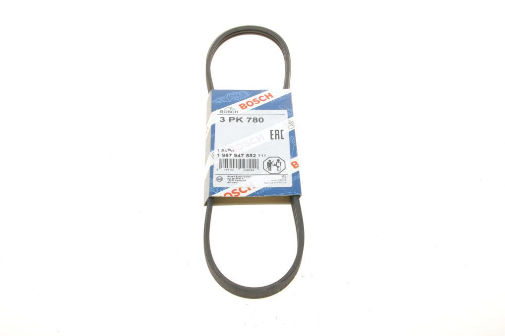 Ремінь генератора Renault 19 1.4 88-95 (3PK780) BOSCH 1 987 947 852 UA62