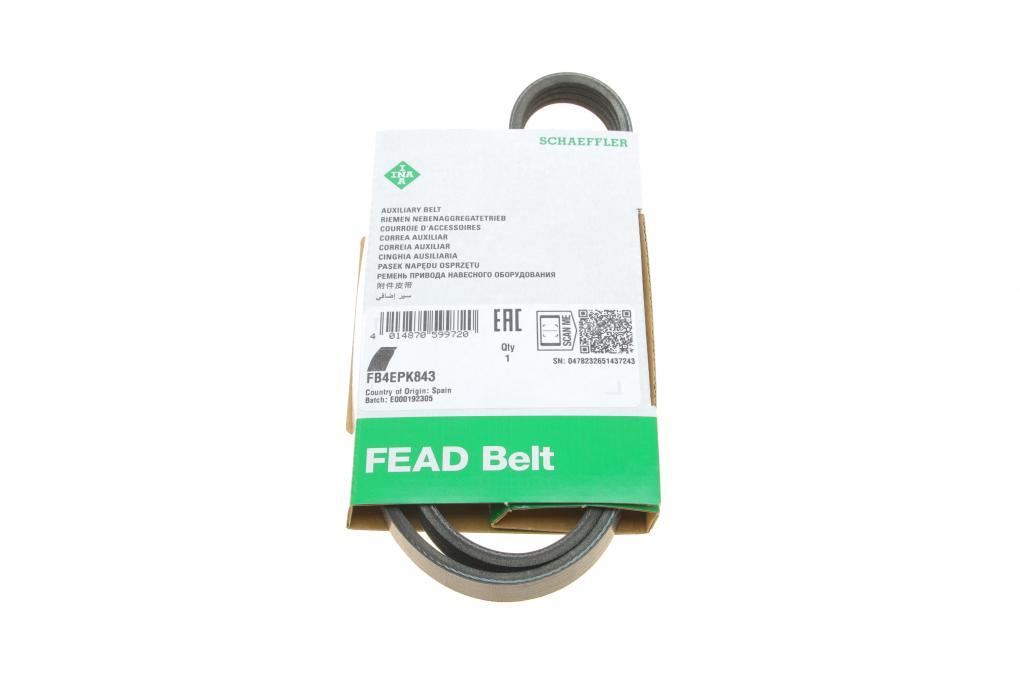 Ремінь генератора BMW 5 (E60)/X3 (E83/)X5 (E70)/X6 (E71/E72) 04-13 (M57) INA FB 4EPK843 UA62