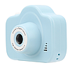 Дитячий фотоапарат Котик 1080HD 40MP з ремінцем A3S, Синій / Цифрова фотокамера для дітей, фото 3