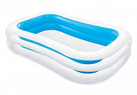 Надувной бассейн прямоугольный Intex Swim Center 262х175х56 см Светло-голубой (56483)