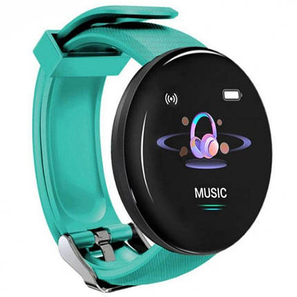 Фітнес трекер Smart Band MI D18 bluetooth розумний смарт годинник з крокоміром лічильник калорій пульсометр Бірюзовий, фото 2