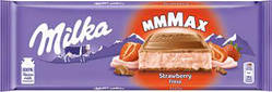 Шоколад Milka молочний з полуничною начинкою 300 гр 13 шт ящ