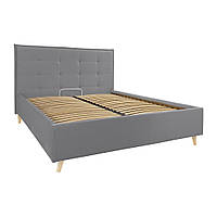 Кровать Richman Двуспальная Monica VIP Wood На ножках 180 x 190 см Simple Серый