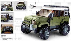 Конструктор SLUBAN M38-B1015 джип, 15,9 см, фігурка, 317 дітей, фото 1