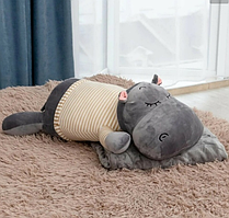 Іграшка подушка плед 3 в 1 Бегемот 60  см