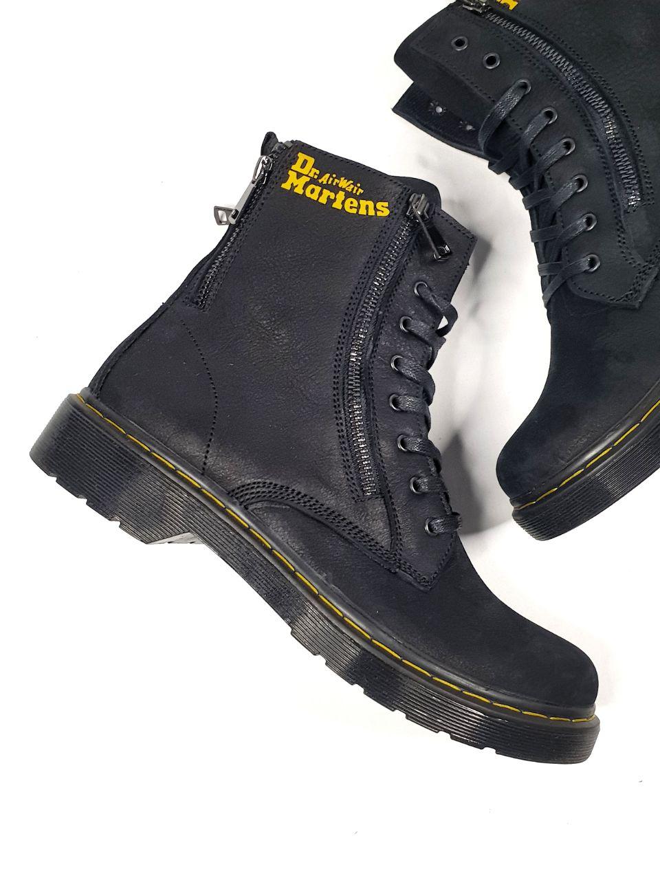 Чоловічі черевики чорні зимові Dr.Martens Boots Winter Black Fur (12446)