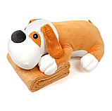 Іграшка подушка плед 3 в 1 Собака, собачка, песик 55 см, фото 4