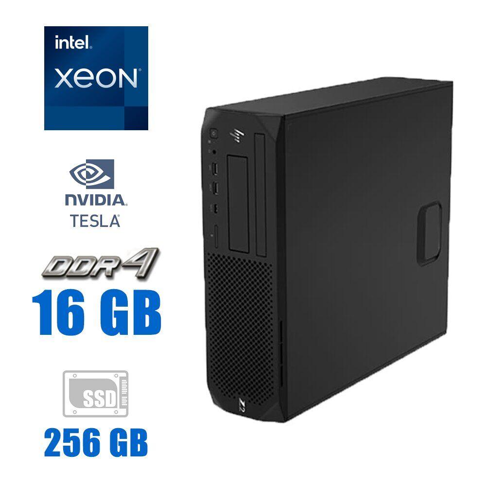 Ігровий ПК HP Z2 G4 SFF/ Xeon E-2104G аналог Core i5-7500/ 16 GB RAM/ 256 GB SSD/ Tesla P4 8GB