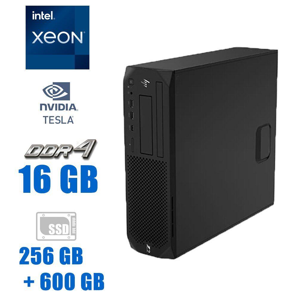 Ігровий ПК HP Z2 G4 SFF/ Xeon E-2104G аналог Core i5-7500/ 16 GB RAM/ 256 GB SSD + 600 GB SSD/ Tesla P4 8GB