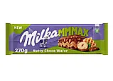 Молочний шоколад Milka Nutty Choco Wafer горіховий з шоколадною вафелькою 270 грам, фото 3