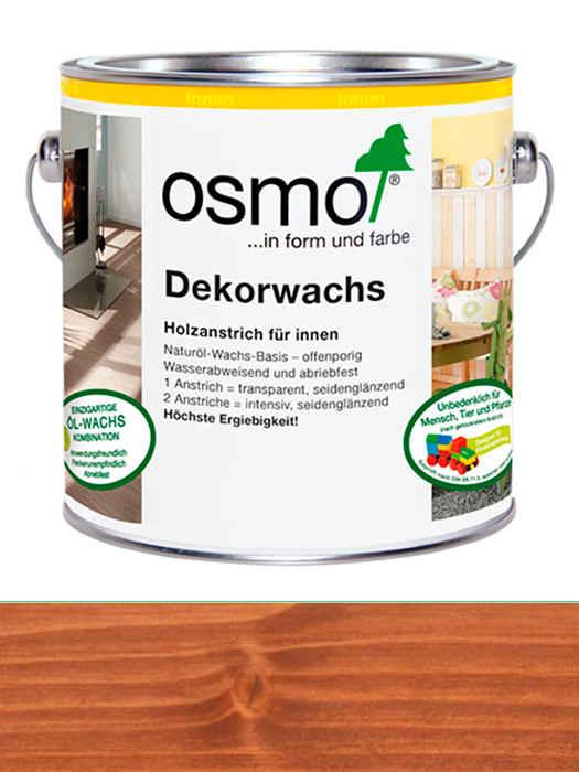 Кольорова прозора олія Osmo Dekorwachs Transparent 0,75 L Махагон 3138 (4006850102914)