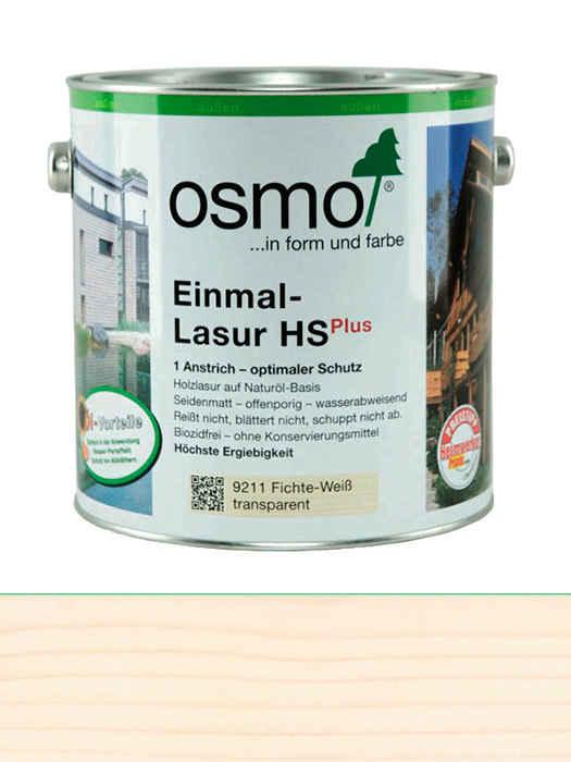 Одношарова лазур Osmo Einmal-Lasur HS plus 0,125 L Біла ялина 9211 (os_30)