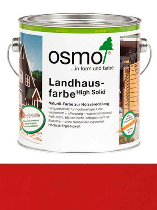 Захисна кольорова непрозора олія Osmo Landhausfarbe 0,75 L Темно-червона 2308 (4006850108749)