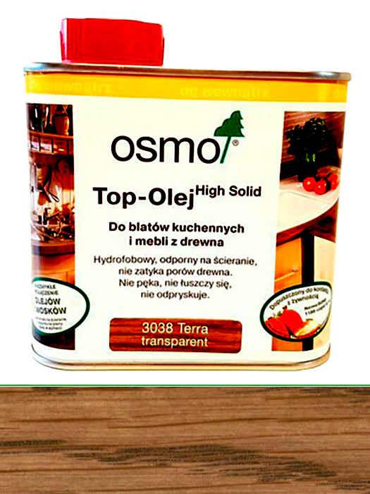 Олія з твердим воском для меблів і стільниць Osmo TopOil 0,5 L Терра 3038UN
