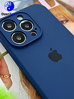 Силиконовый чехол на Айфон 13 Про Темно - Синий | iPhone 13 Pro SoftCase with Frame Dark Blue