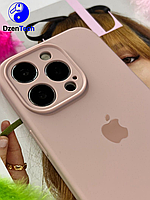 Силиконовый чехол на Айфон 13 Про с закрытой камерой Розовый | iPhone 13 Pro SoftCase with Frame Pink Sand