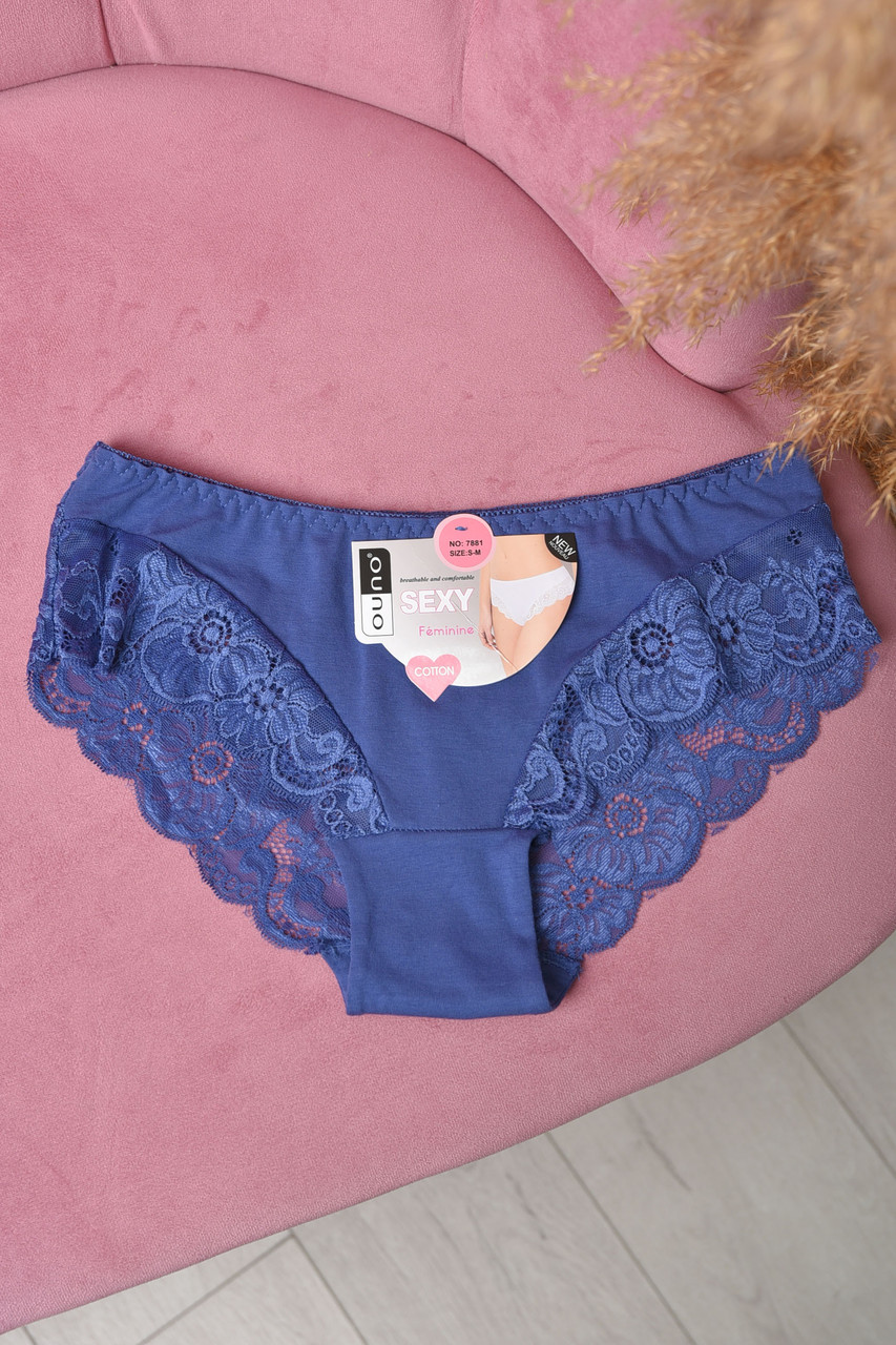 Труси жіночі однотонні синього кольору р.S/M 169629S, фото 1