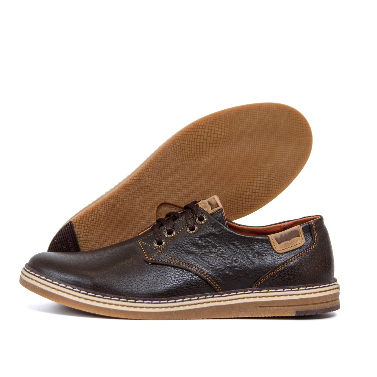 Чоловічі шкіряні туфлі Stage1 Chocolate, фото 1