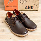 Чоловічі шкіряні туфлі Stage1 Chocolate, фото 6