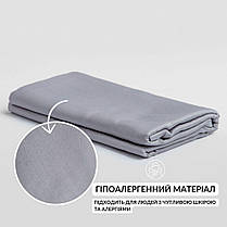 Наволочка 50х70 см сатин бавовна натуральна TM IDEIA в упаковці сірий v-50, фото 6