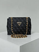 Женская сумка Guess Amara Black (черная) повседневная стильная маленькая крутая сумочка KIS17015