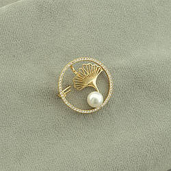 Брошка ювелирная бижутерия Xuping Jewelry Фіаніт (позолота 18к)