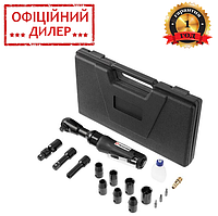 Угловые пневматические гайковерты в кейсе + набор головок 1/2" INTERTOOL PT-1110