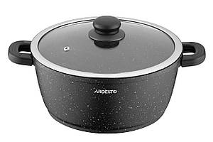 Каструля зі скляною кришкою Ardesto Gemini Anzio, 4.4л, алюміній, чорний Baumar - Порадуй Себе