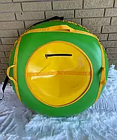 Тюбінг надувний/Ватрушка/Надувні санки ПВХ діаметром 100 см Зелено-жовтий ORG