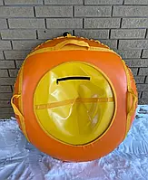 Тюбінг надувний/Ватрушка/Надувні санки ПВХ діаметром 100 см Жовто-жовтогарячий ORG