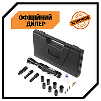 Угловые пневматические гайковерты в кейсе + набор головок 1/2" INTERTOOL PT-1110 TSH