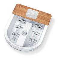 Масажна ванночка Beurer для ніг, від мережі, 3 режими, 3 насадки, сенс. керув., біло-коричневий Baumar - Порадуй Себе