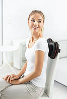 Масажна подушка Beurer для плечей, шиї, спини та ніг, від мережі, 4 головки шиацу, підігрів, автовимкн., червоно-сірий Baumar -