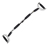 Ручка для верхньої тяги York Fitness 86см з паралельним хватом вигнута з гумовими рукоятками, хром, фото 3