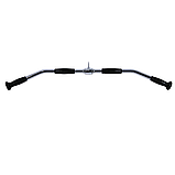 Ручка для верхньої тяги York Fitness 91см вигнута з гумовими рукоятками, хром, фото 4