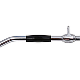 Ручка для верхньої тяги York Fitness 91см вигнута з гумовими рукоятками, хром, фото 5