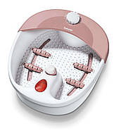 Beurer Масажна ванночка для ніг, від мережі, 2кг, 3 насадки, підтрим. температури води, біло-рожевий  Baumar - Знак Якості