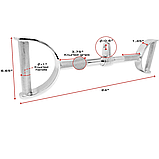 Ручка для верхньої тяги York Fitness 60см з паралельним хватом пряма, хром, фото 7