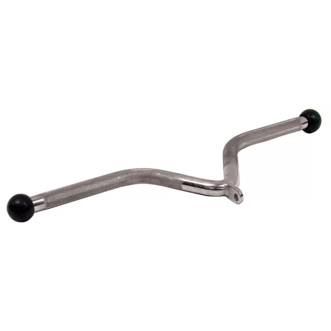 Ручка для верхньої тяги York Fitness V-подібна багатофункціональна з гумовими наконечниками, хром, фото 1