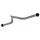 Ручка для верхньої тяги York Fitness V-подібна багатофункціональна з гумовими наконечниками, хром, фото 3