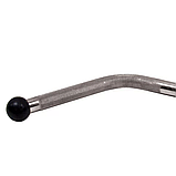 Ручка для верхньої тяги York Fitness V-подібна багатофункціональна з гумовими наконечниками, хром, фото 4